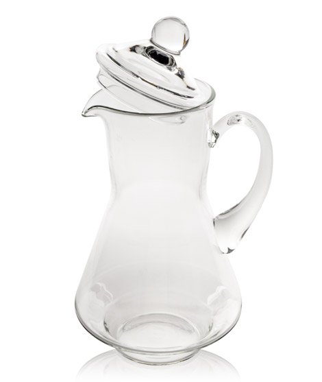 Glaskrug-mit deckel-hangefertigt-glass-jug-handmade-neman-glassworksneman